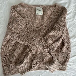 Cropped V Neck Abercrombie & Fitch Sweater